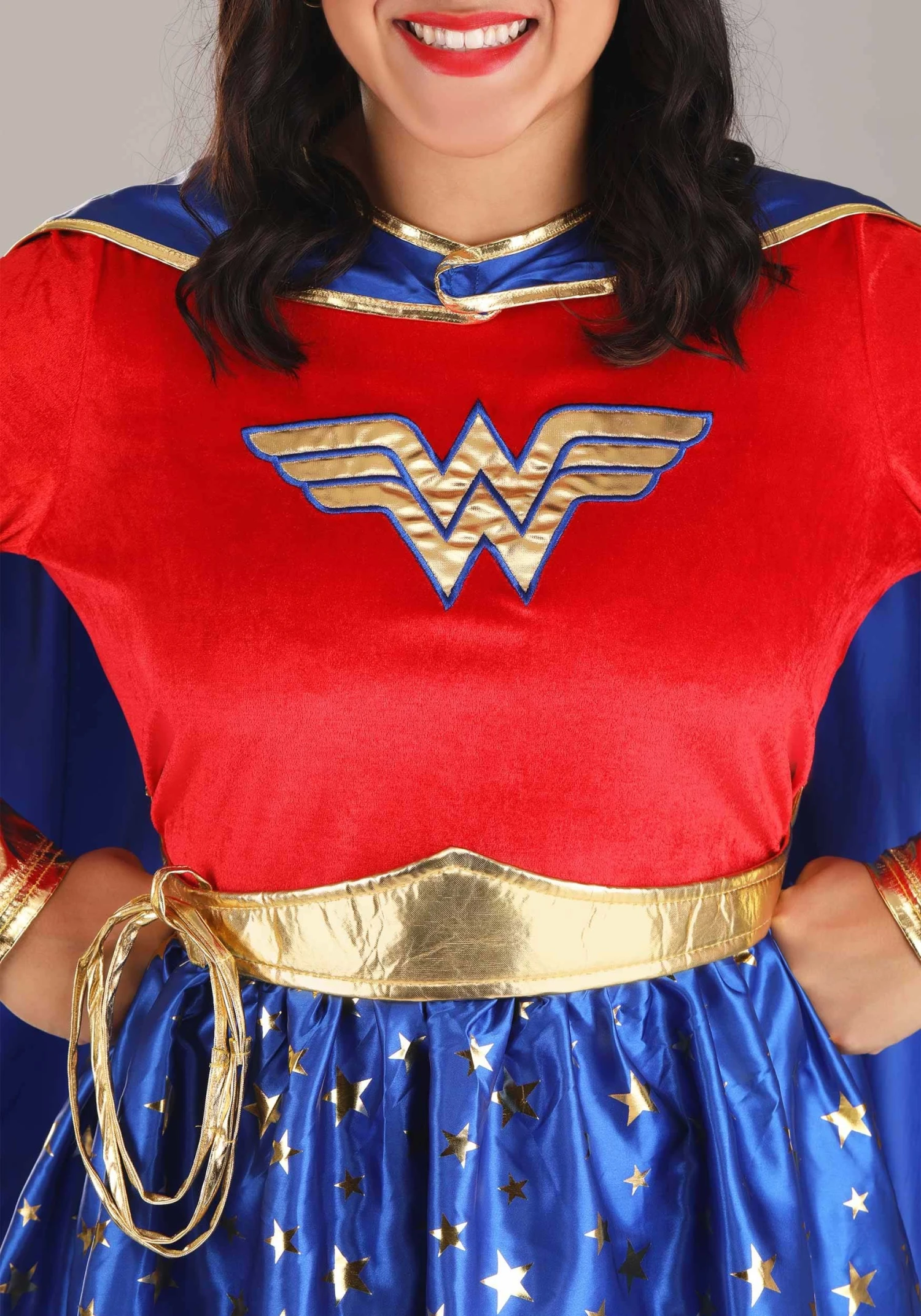 Plus Size Wonder Woman Long Sleeved Costume Dress For Women 6 Plus Size Wonder Woman Long Sleeved Costume Dress For Women - Image 4