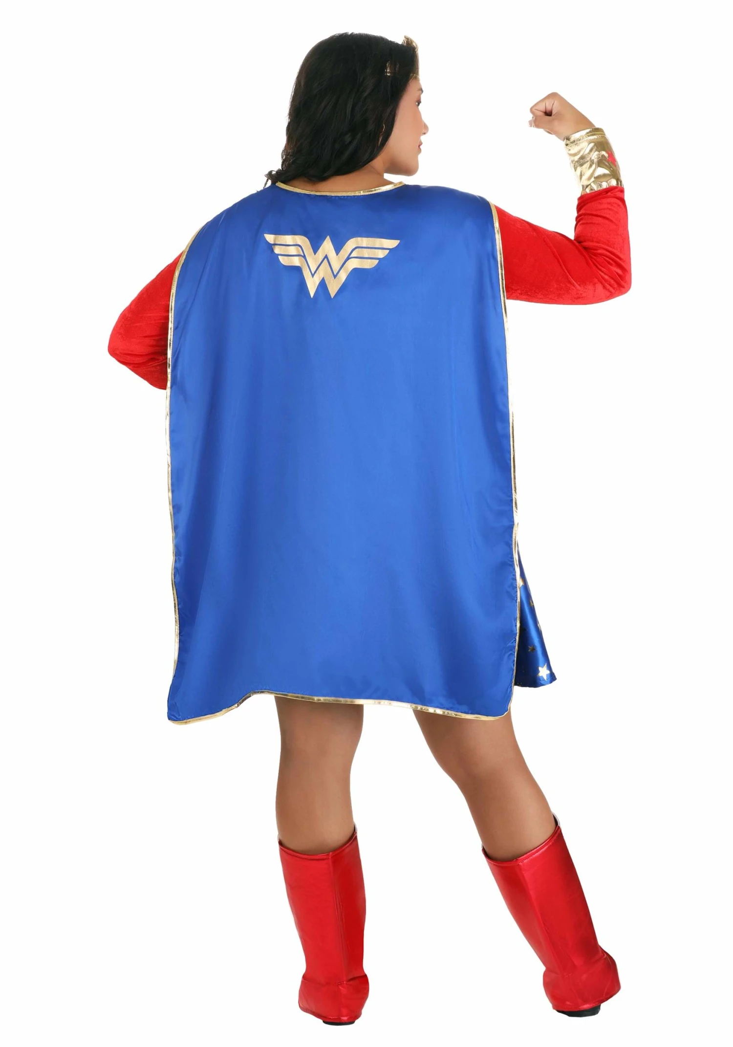 Plus Size Wonder Woman Long Sleeved Costume Dress For Women 4 Plus Size Wonder Woman Long Sleeved Costume Dress For Women - Image 2