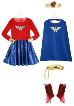 Plus Size Wonder Woman Long Sleeved Costume Dress For Women 19 Plus Size Wonder Woman Long Sleeved Costume Dress For Women -Halloween Costumes wonder woman plus size adult long sleeve dress cos alt 8