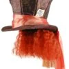 Disney Mad Hatter Costume Hat With Hair Accessory -Halloween Costumes wonderland movie mad hatter hat w hair