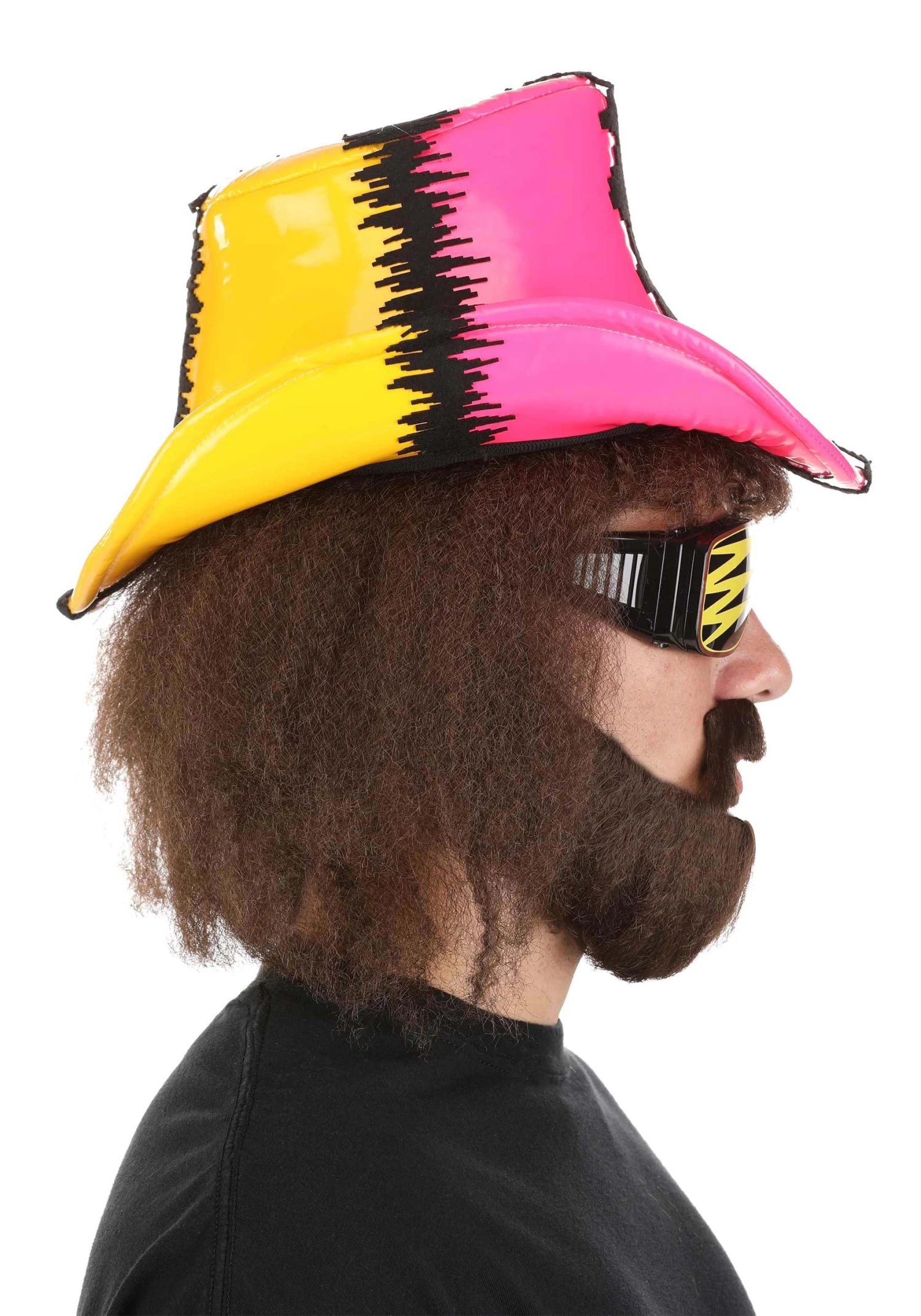 WWE Deluxe Macho Man Costume Pink And Yellow Hat 4 WWE Deluxe Macho Man Costume Pink And Yellow Hat - Image 2