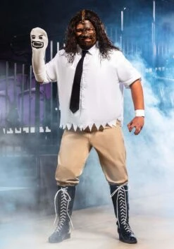 Plus Size WWE Mankind Costume For Men -Halloween Costumes wwe plus size adult mankind costume alt 3