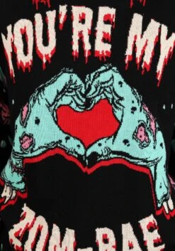 Adult You're My Zom-Bae Valentine's Day Sweater -Halloween Costumes youre my zom bae valentines day sweater alt 8