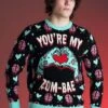 Adult You're My Zom-Bae Valentine's Day Sweater -Halloween Costumes youre my zom bae valentines day sweater for adults 2 0