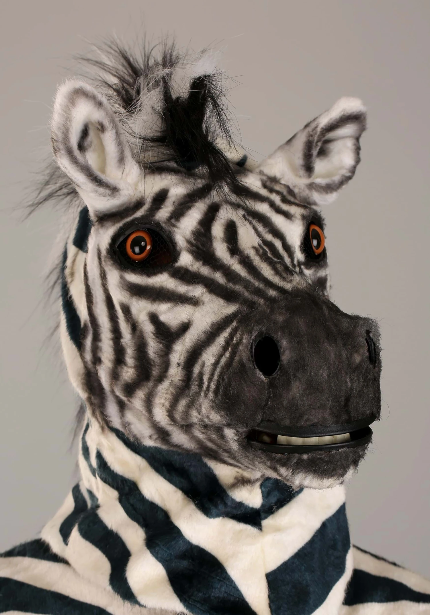 Zebra Suit And Mouth Mover Mask For Adults 7 Zebra Suit And Mouth Mover Mask For Adults - Image 5