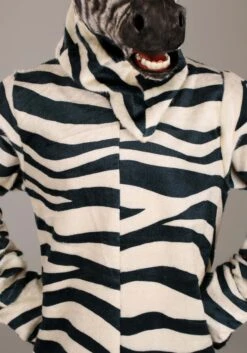 Zebra Suit And Mouth Mover Mask For Adults 19 Zebra Suit And Mouth Mover Mask For Adults -Halloween Costumes zebra suit mouth mover mask alt 6